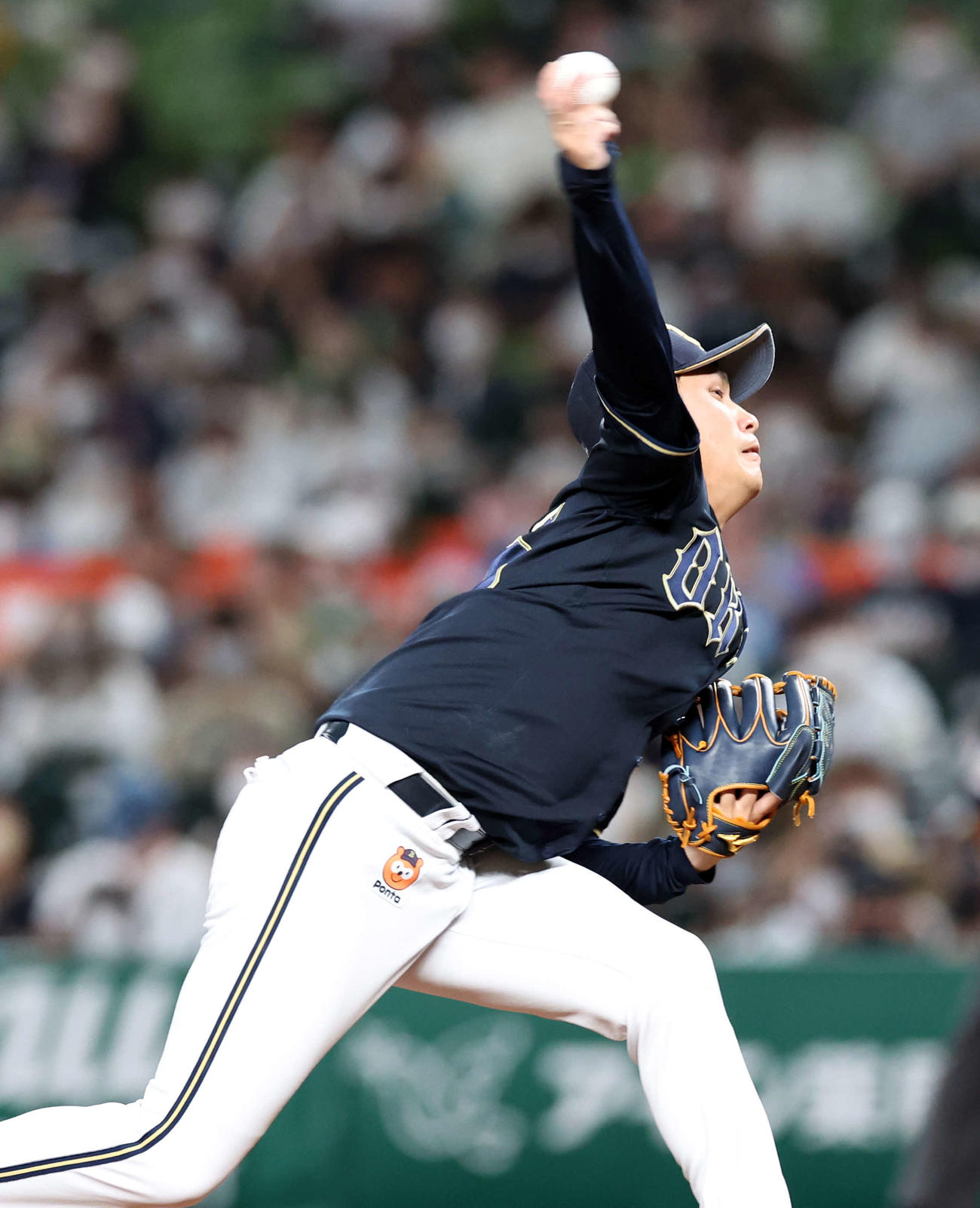 西武対オリックス　5回裏西武2死一塁の場面で登板した吉田凌（撮影・浅見桂子）
