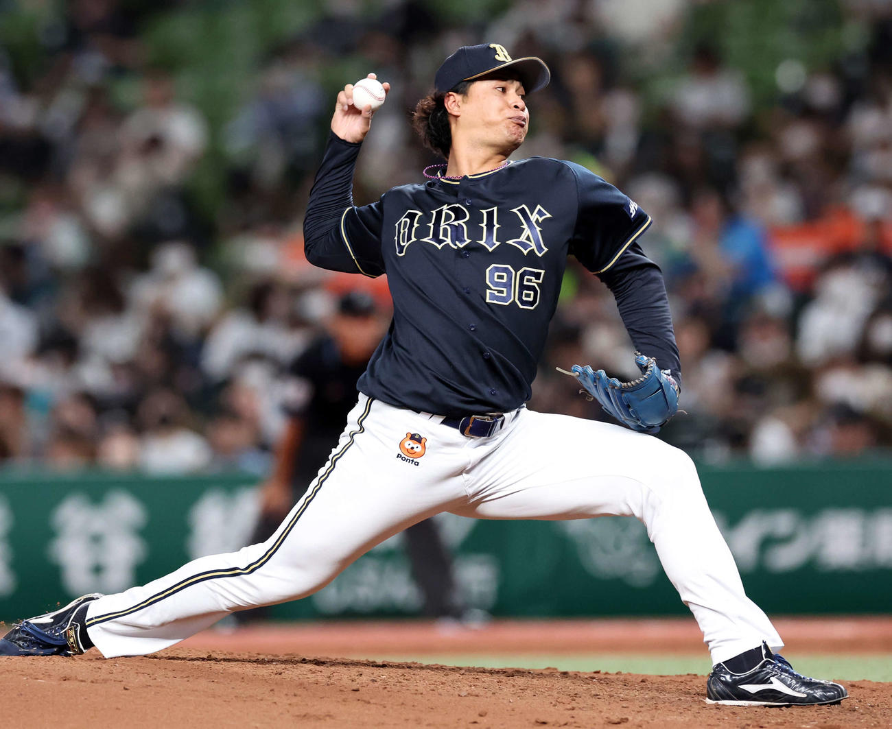 西武対オリックス　2回裏西武1死一塁の場面で登板した宇田川（撮影・浅見桂子）
