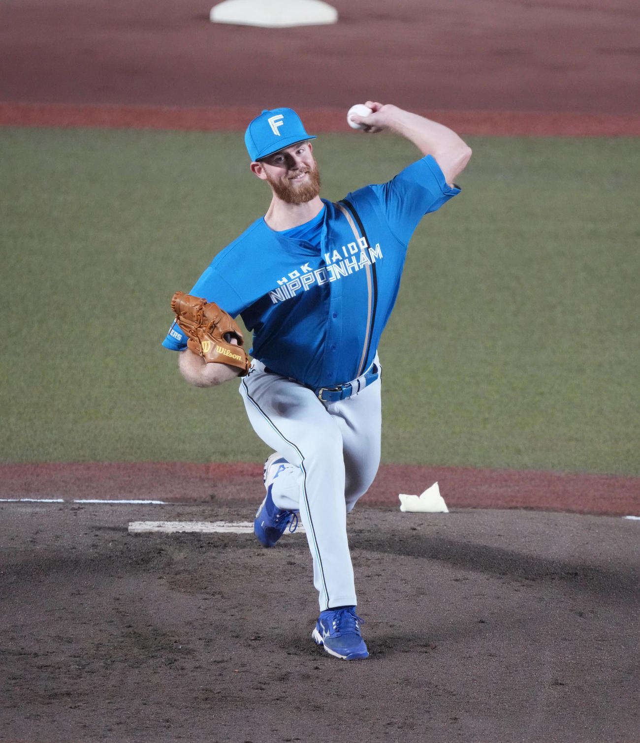 ロッテ対日本ハム　日本ハム先発のメネズ（撮影・小沢裕）