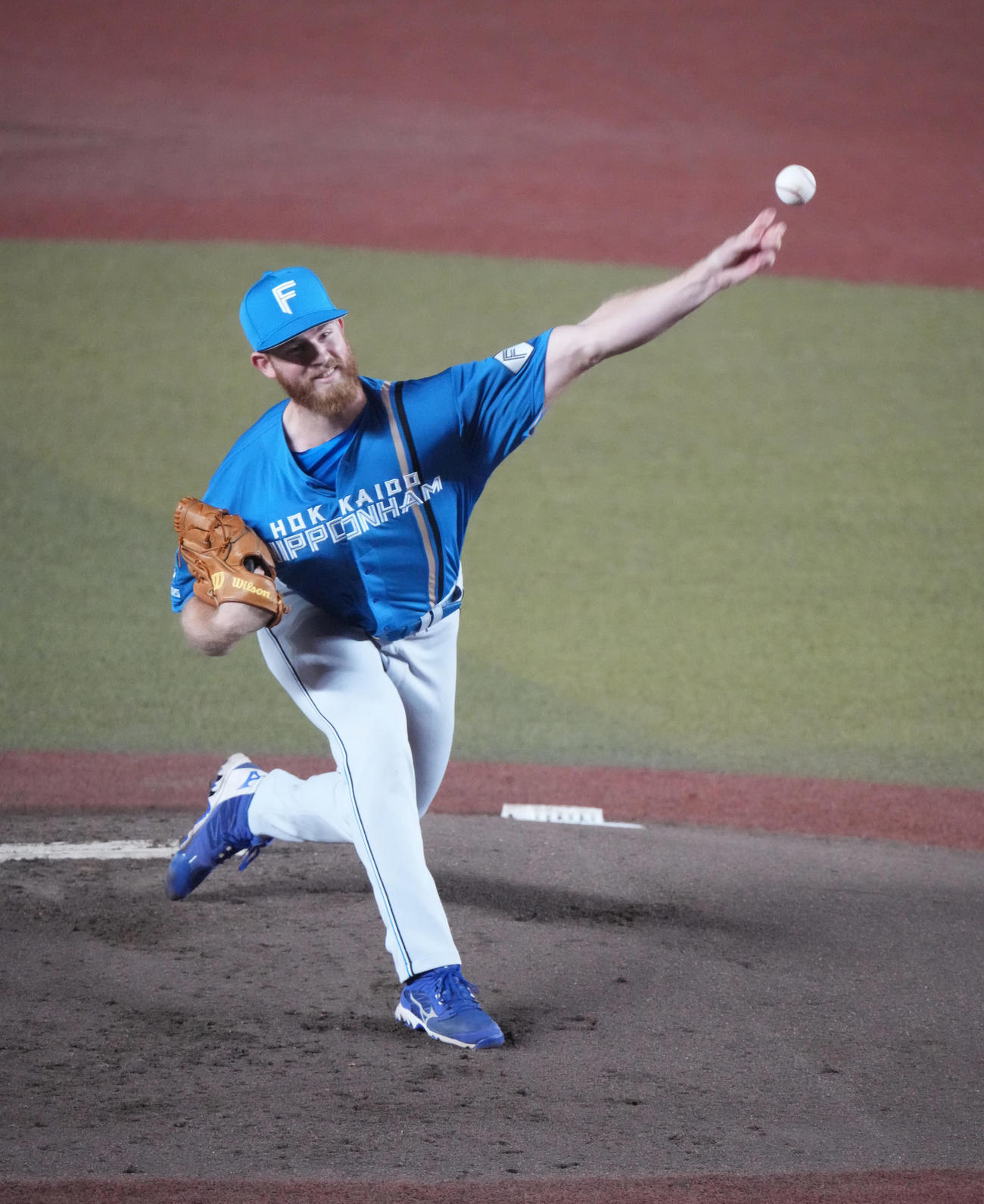 ロッテ対日本ハム　日本ハム先発のメネズ（撮影・小沢裕）