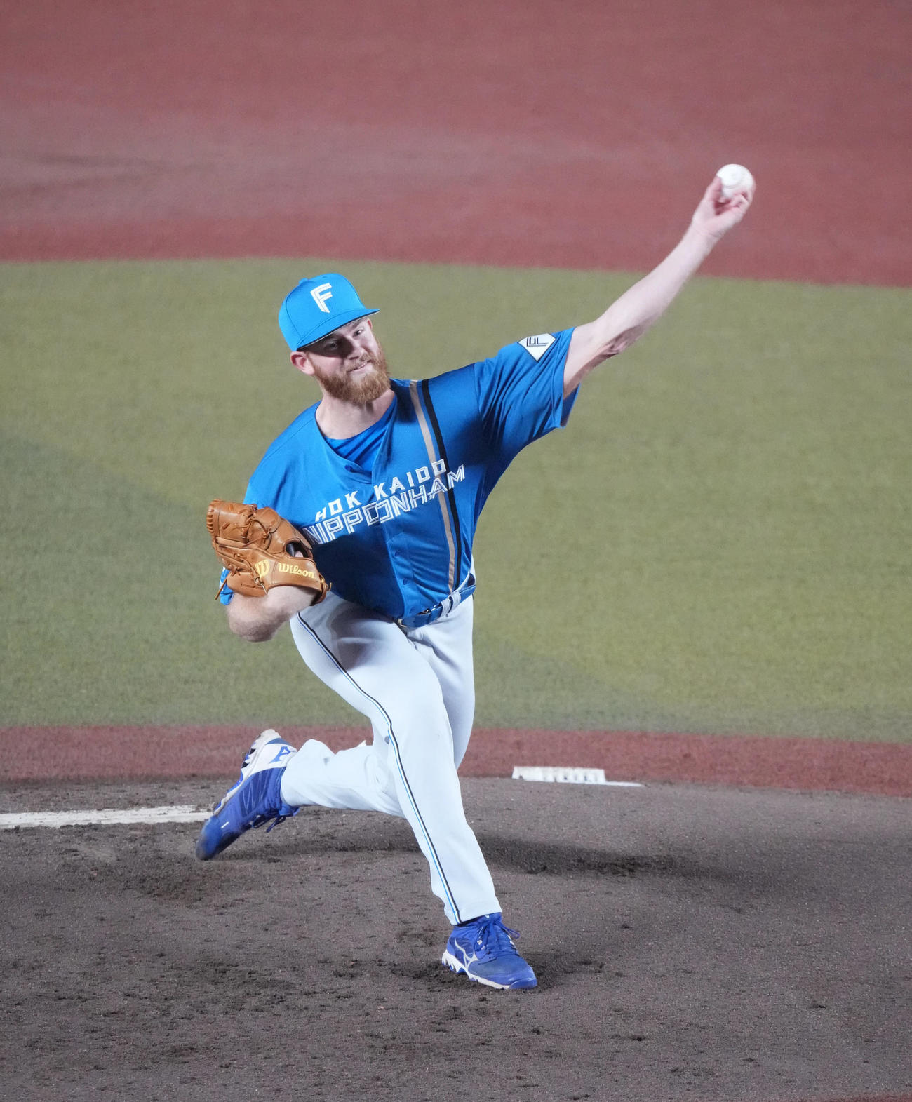 ロッテ対日本ハム　日本ハム先発のメネズ（撮影・小沢裕）