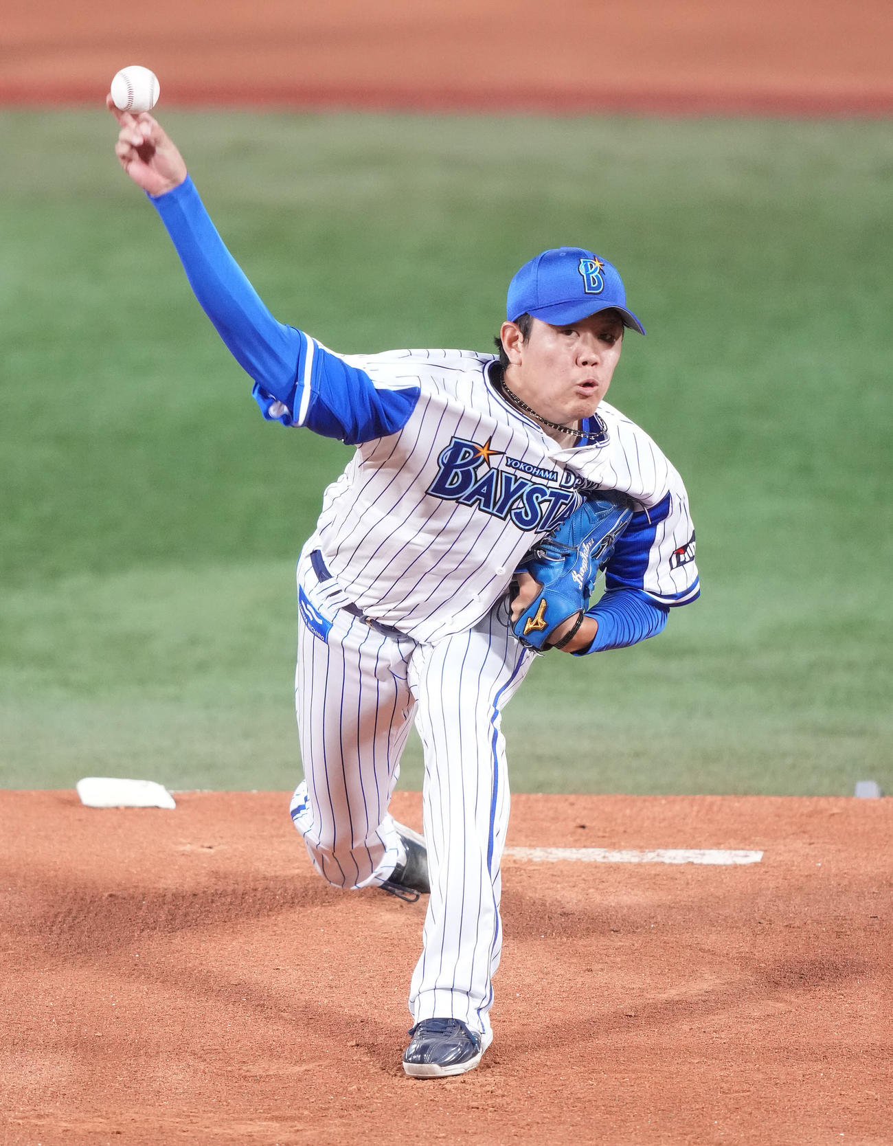 DeNA対阪神　DeNA先発の上茶谷（撮影・鈴木みどり）