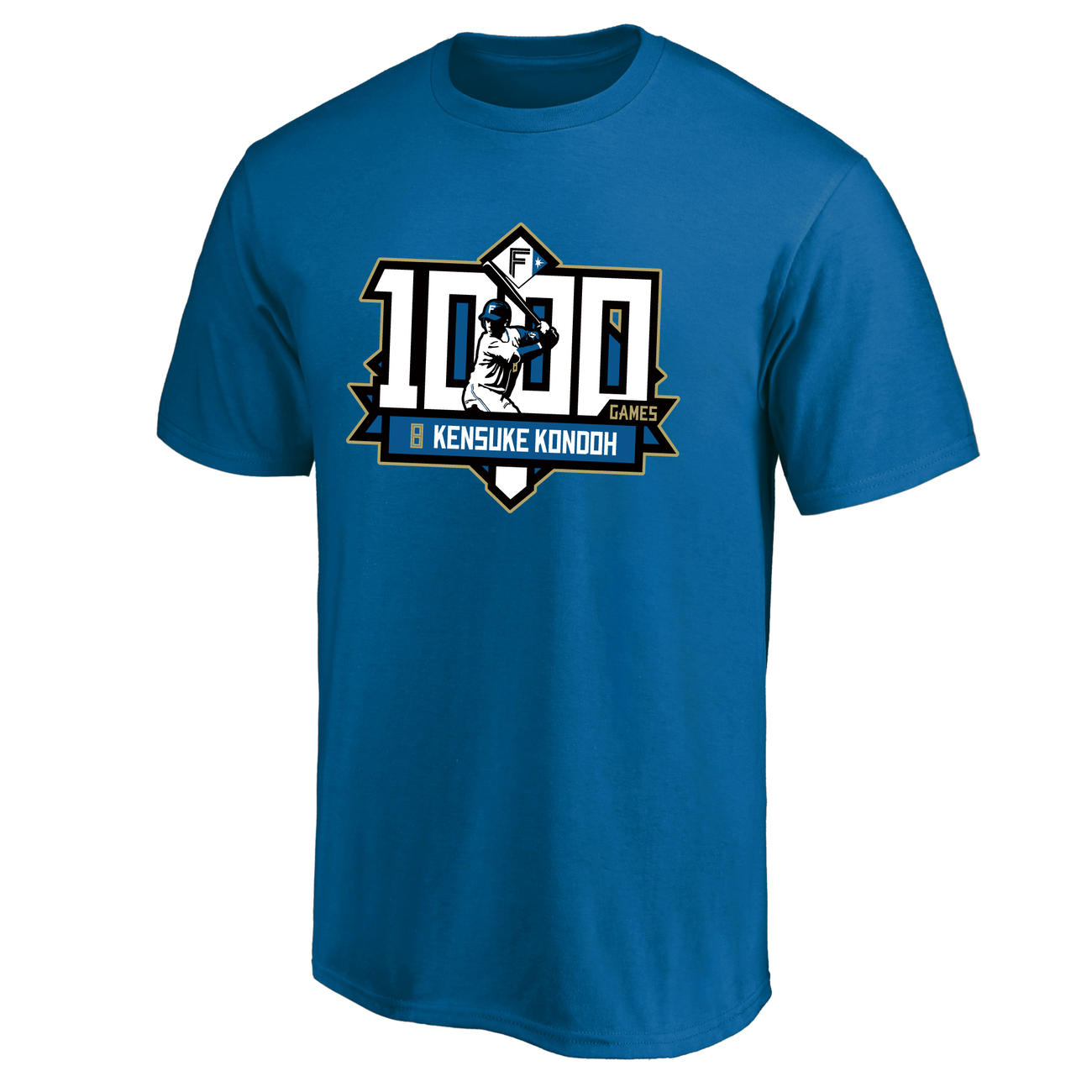 日本ハム近藤の通算1000試合出場達成を記念して受注販売されるTシャツ（球団提供）