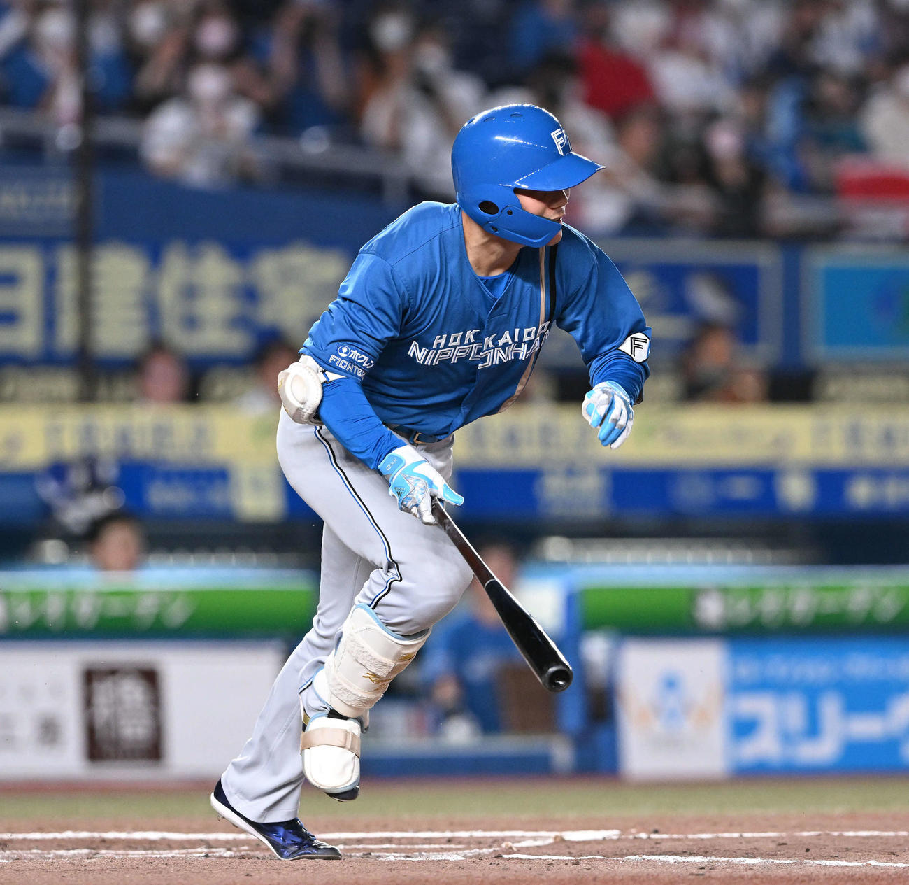 ロッテ対日本ハム　7回表日本ハム2死一、二塁、清宮は二ゴロに倒れる（撮影・滝沢徹郎）