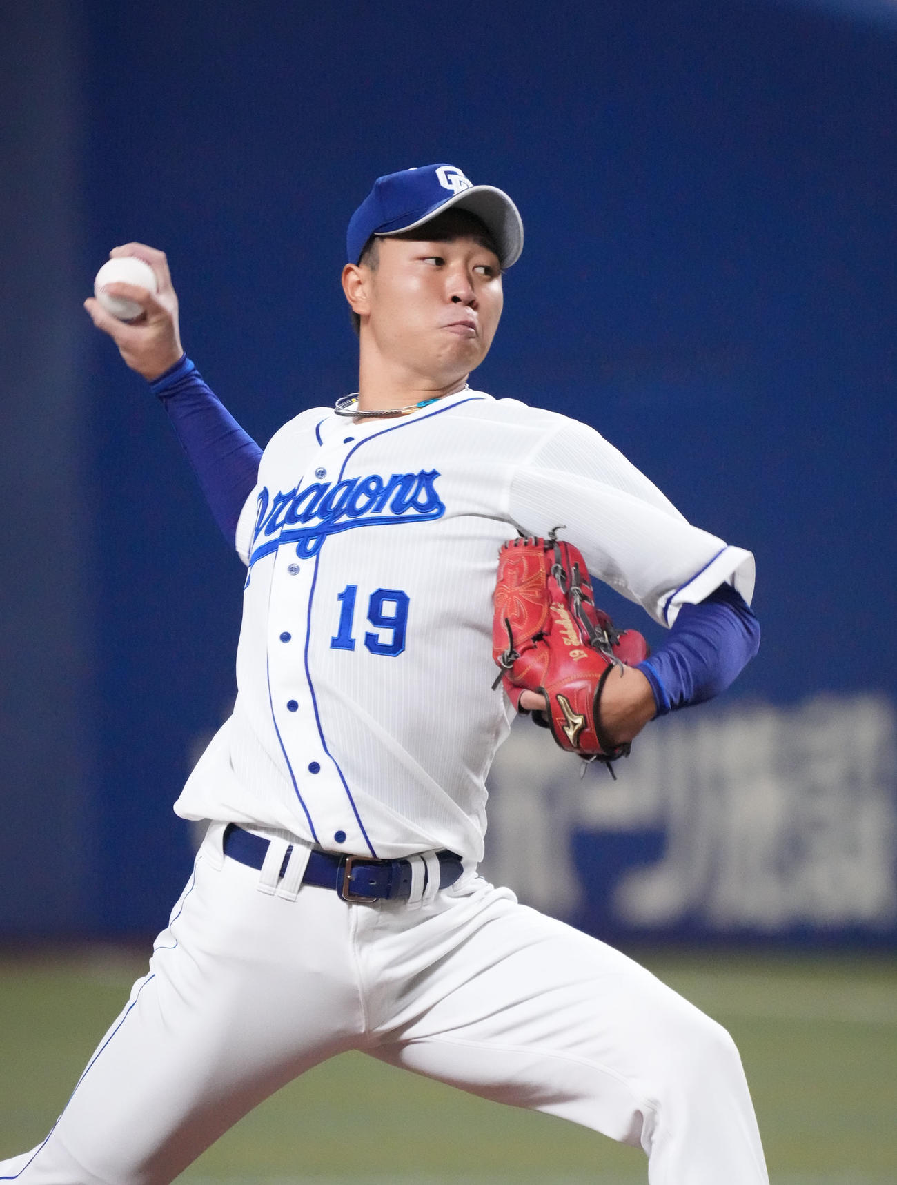 中日対DeNA 1回表、登板する中日先発の高橋宏（撮影・森本幸一）