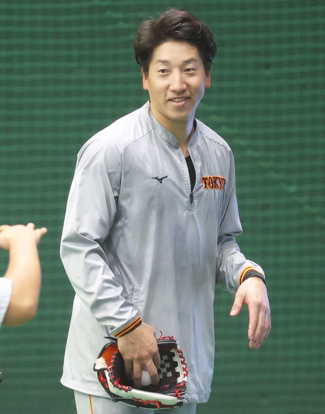 練習に参加した巨人大勢（撮影・河田真司）