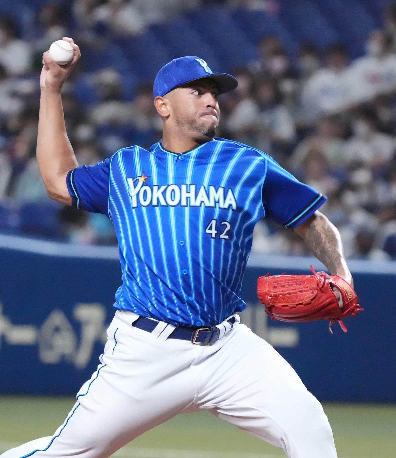 中日対DeNA DeNA先発のロメロ（撮影・森本幸一）