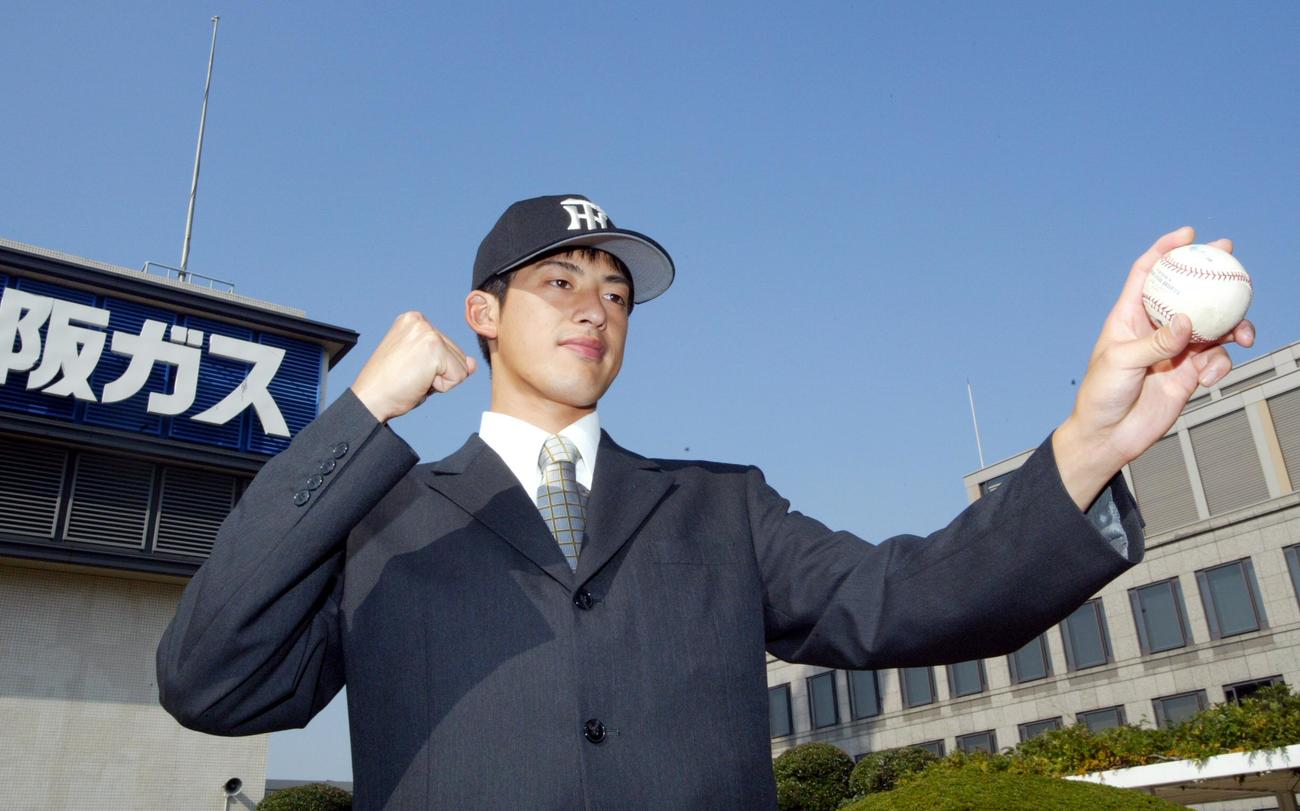 04年11月、阪神入りの意思を表明した大阪ガスの能見篤史