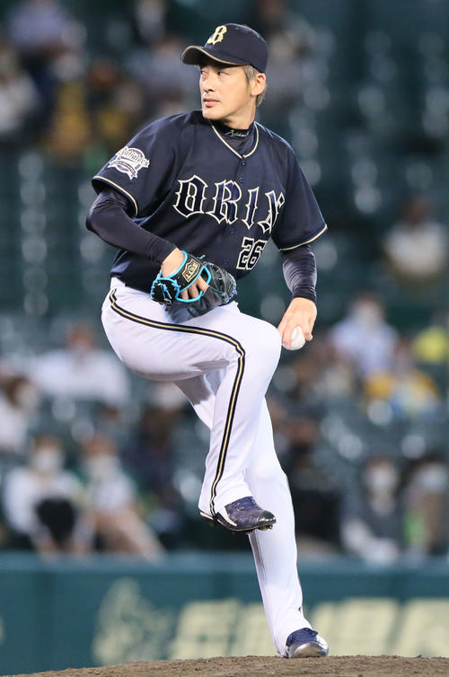 21年6月2日、阪神対オリックス　6回、オリックス2番手で登板の能見篤史