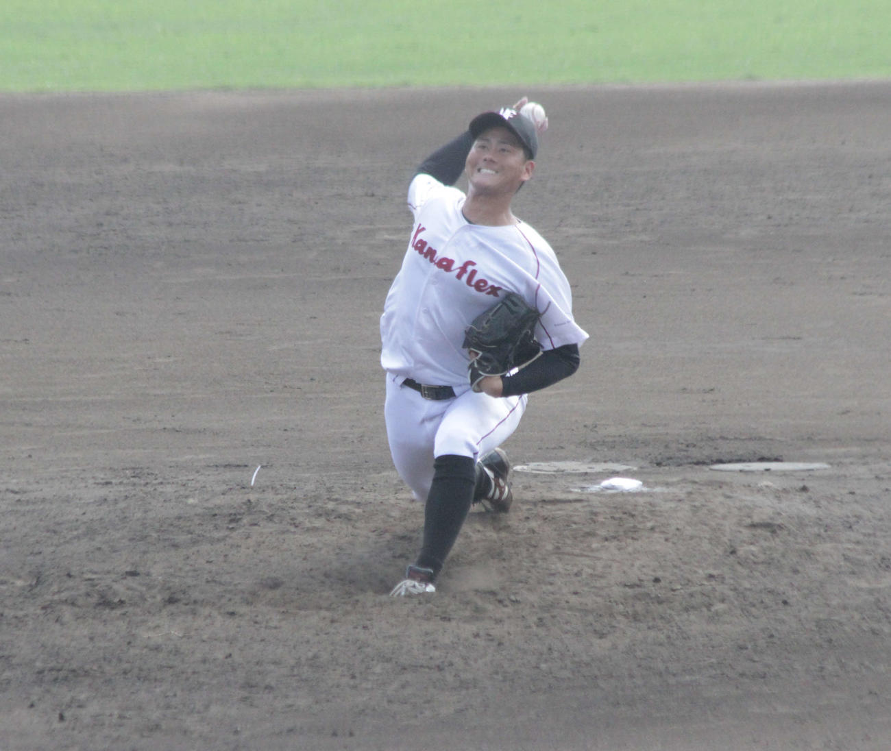 カナフレックスの迫勇飛投手は9回完投で全国切符をたぐり寄せた