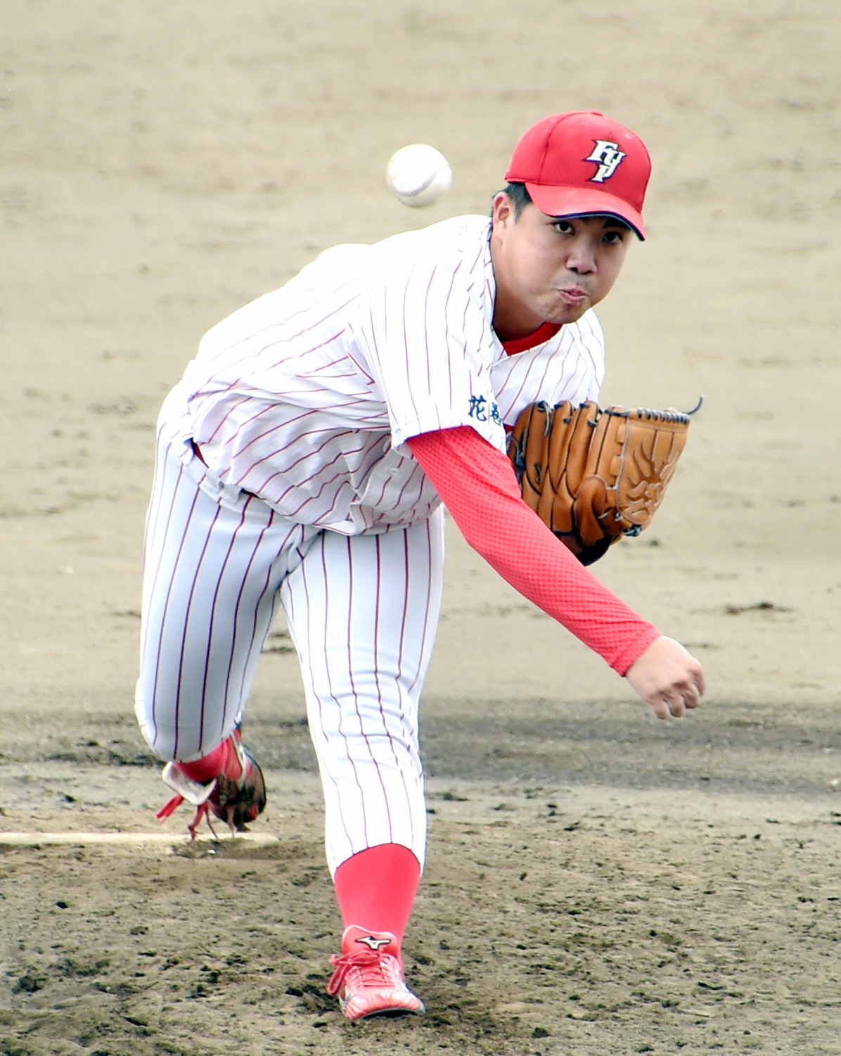 8回2失点と好投した富士大・金村（撮影・山田愛斗）