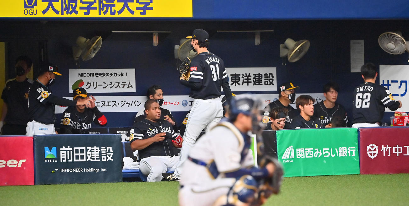オリックス対ソフトバンク　オリックス山本の前に完封負けを喫したソフトバンク（撮影・和賀正仁）