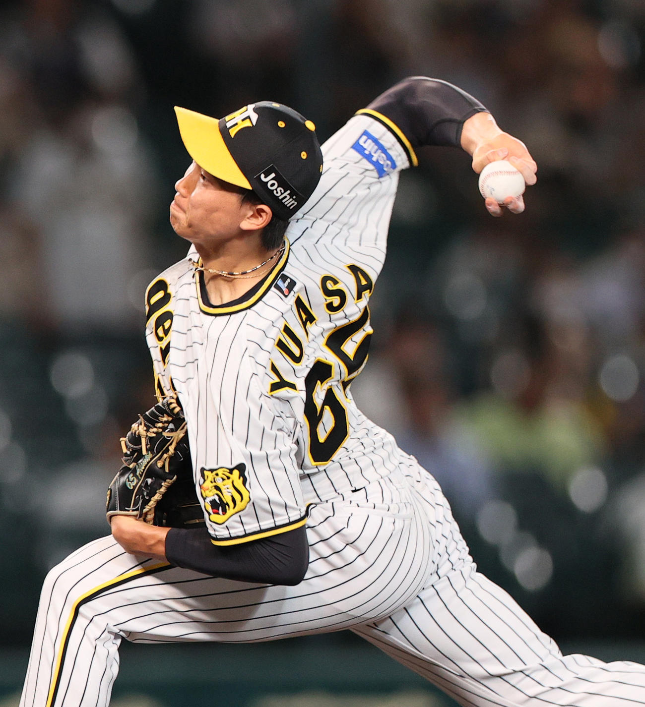 22年9月12日、阪神対中日　8回に登板した阪神湯浅京己