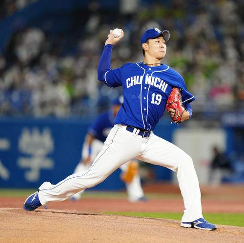 ヤクルト対中日　中日先発の高橋宏（撮影・江口和貴）