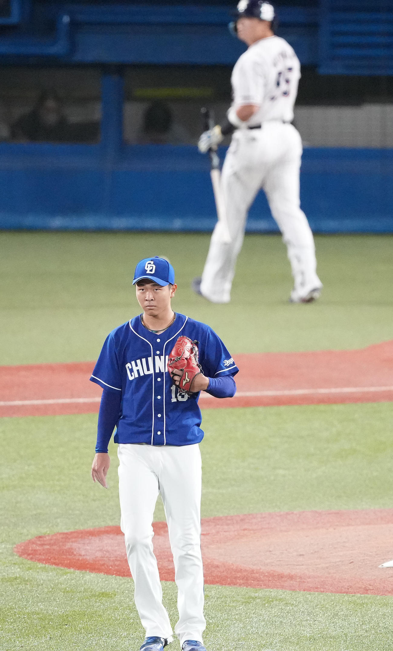 ヤクルト対中日　2回裏ヤクルト無死、村上を空振り三振に仕留めた高橋宏（撮影・鈴木みどり）
