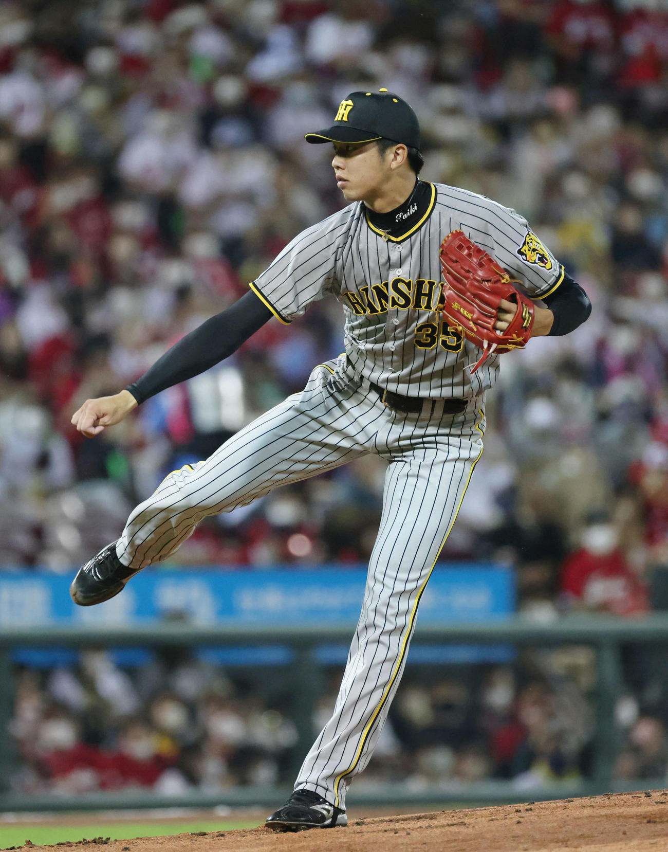 広島対阪神　阪神先発の才木（撮影・加藤孝規）