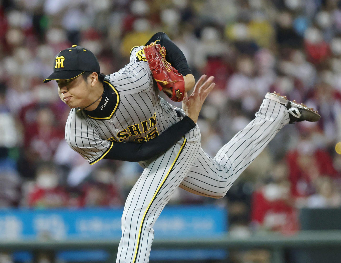 広島対阪神　阪神先発の才木（撮影・加藤孝規）