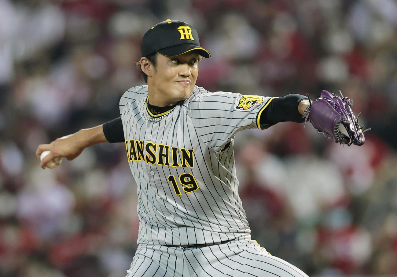 広島対阪神　阪神3番手で登板する藤浪（撮影・前田充）