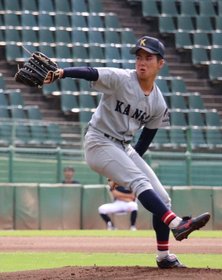 関大対同志社大　関大の金丸夢斗投手は鮮やかな完封勝利を飾った（写真提供：関西学生野球連盟）