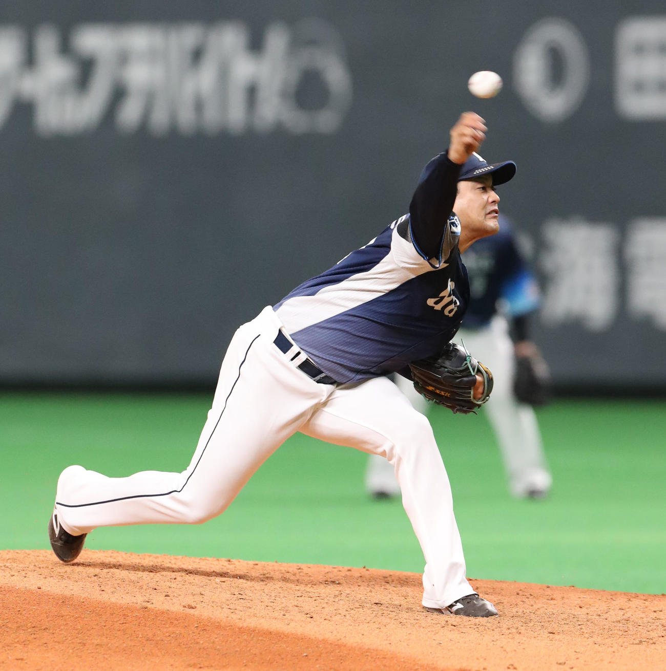 日本ハム対西武　西武先発の松本（撮影・佐藤翔太）