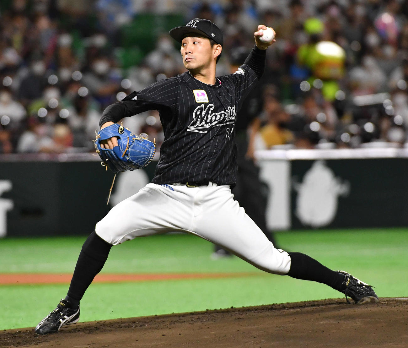 ソフトバンク対ロッテ　ロッテ先発の小島（撮影・岩下翔太）