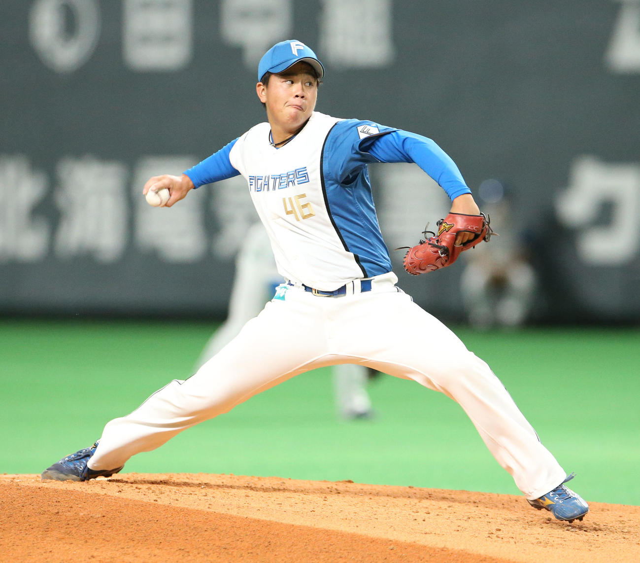 日本ハム2番手の畔柳亨丞（撮影・佐藤翔太）