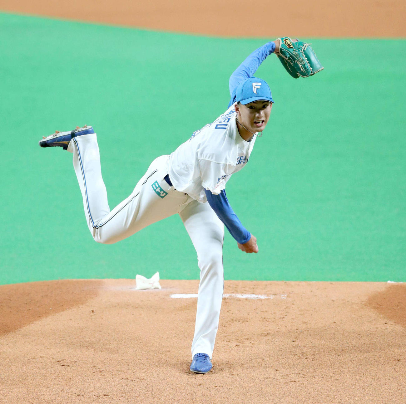 日本ハム対楽天　3回を無失点に抑える日本ハム先発の達（撮影・黒川智章）
