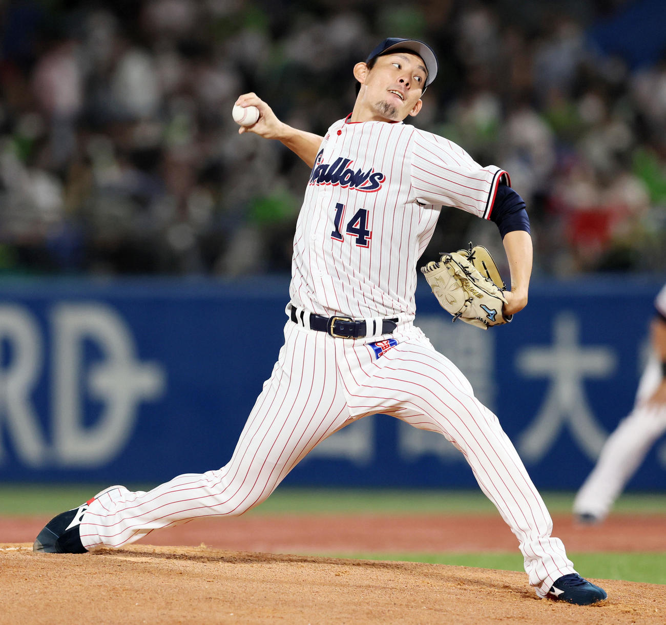 ヤクルト対阪神　　阪神戦に先発する高梨（撮影・加藤哉）