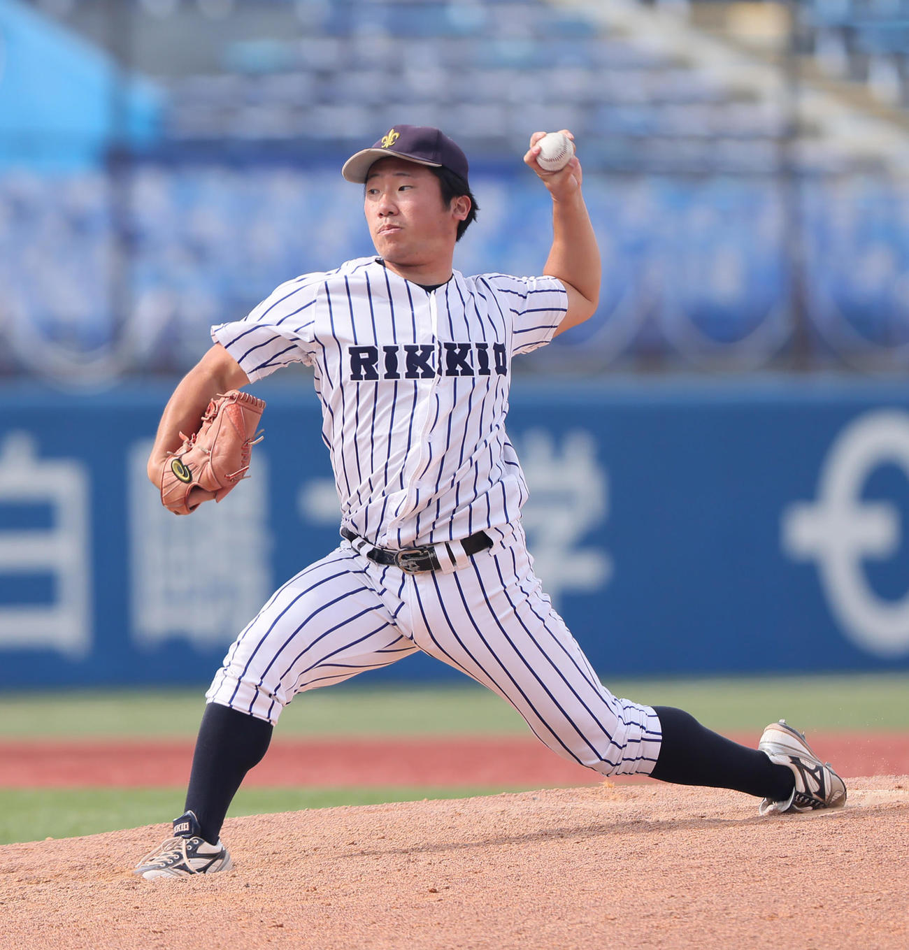 立大対慶大　立大2番手の宮（撮影・足立雅史）