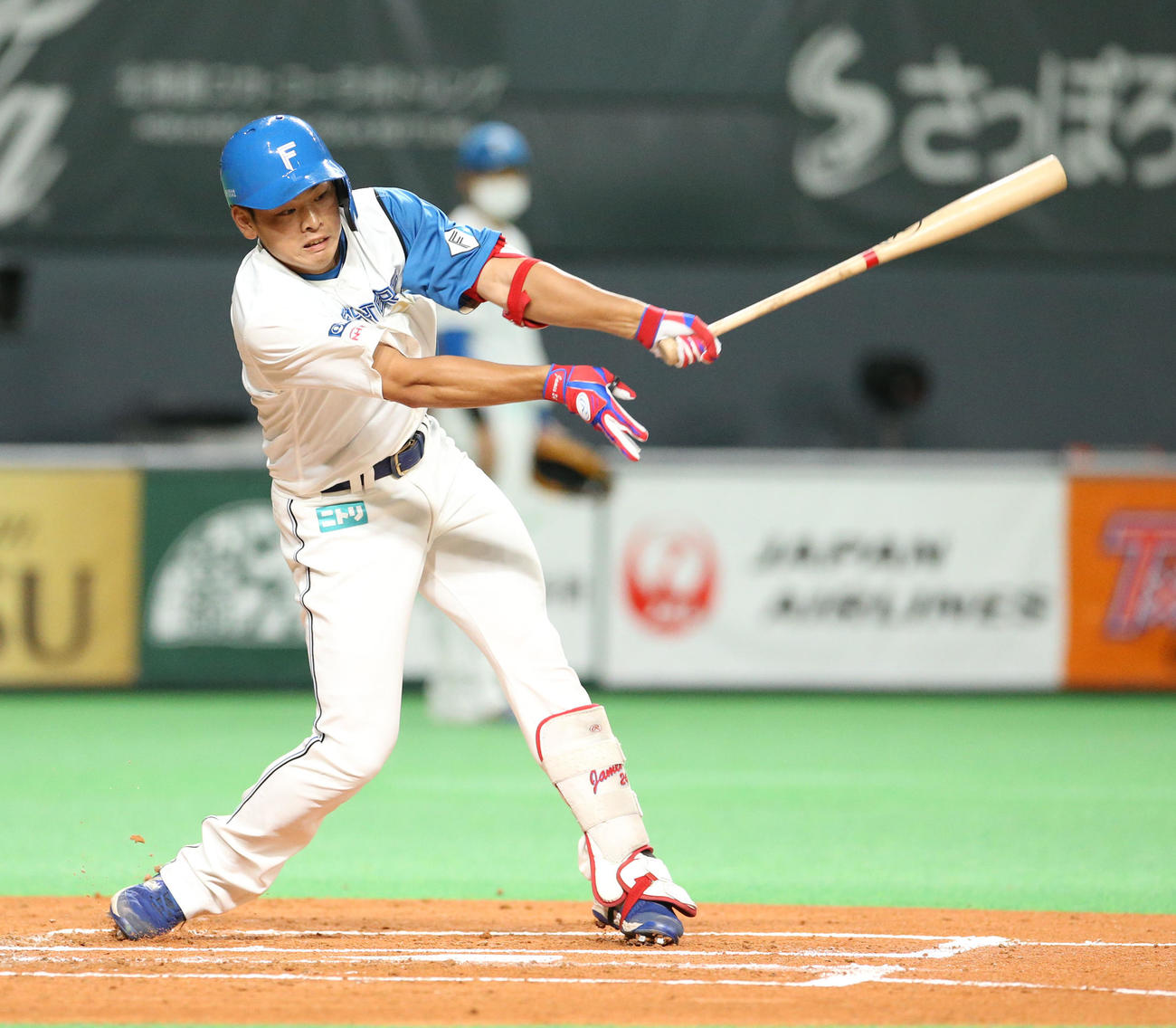 日本ハム対ロッテ　1回裏日本ハム2死、野村は三振に終わる（撮影・佐藤翔太）