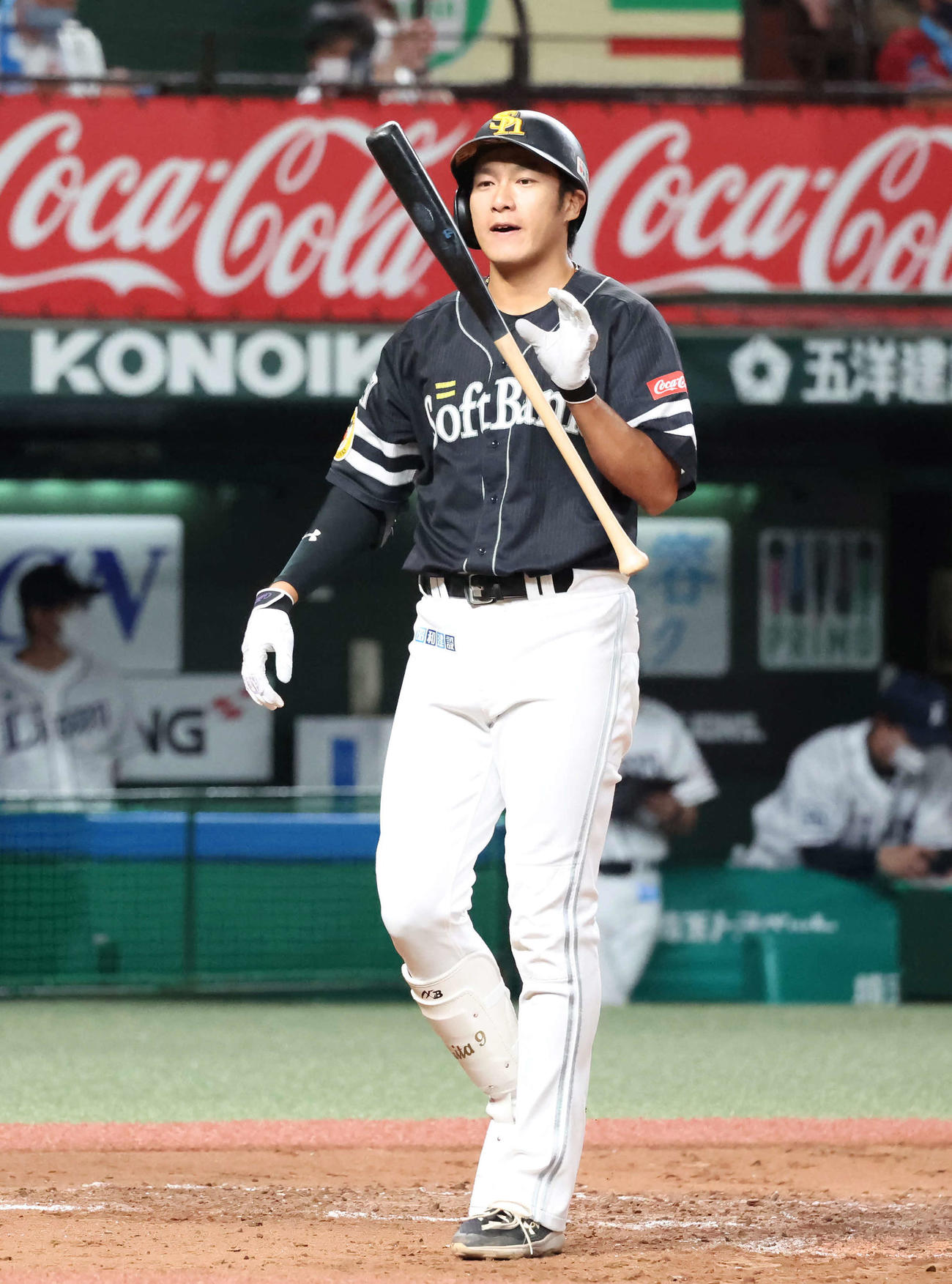 西武対ソフトバンク　4回表ソフトバンク無死一、二塁、柳田は三振に倒れる（撮影・丹羽敏通）