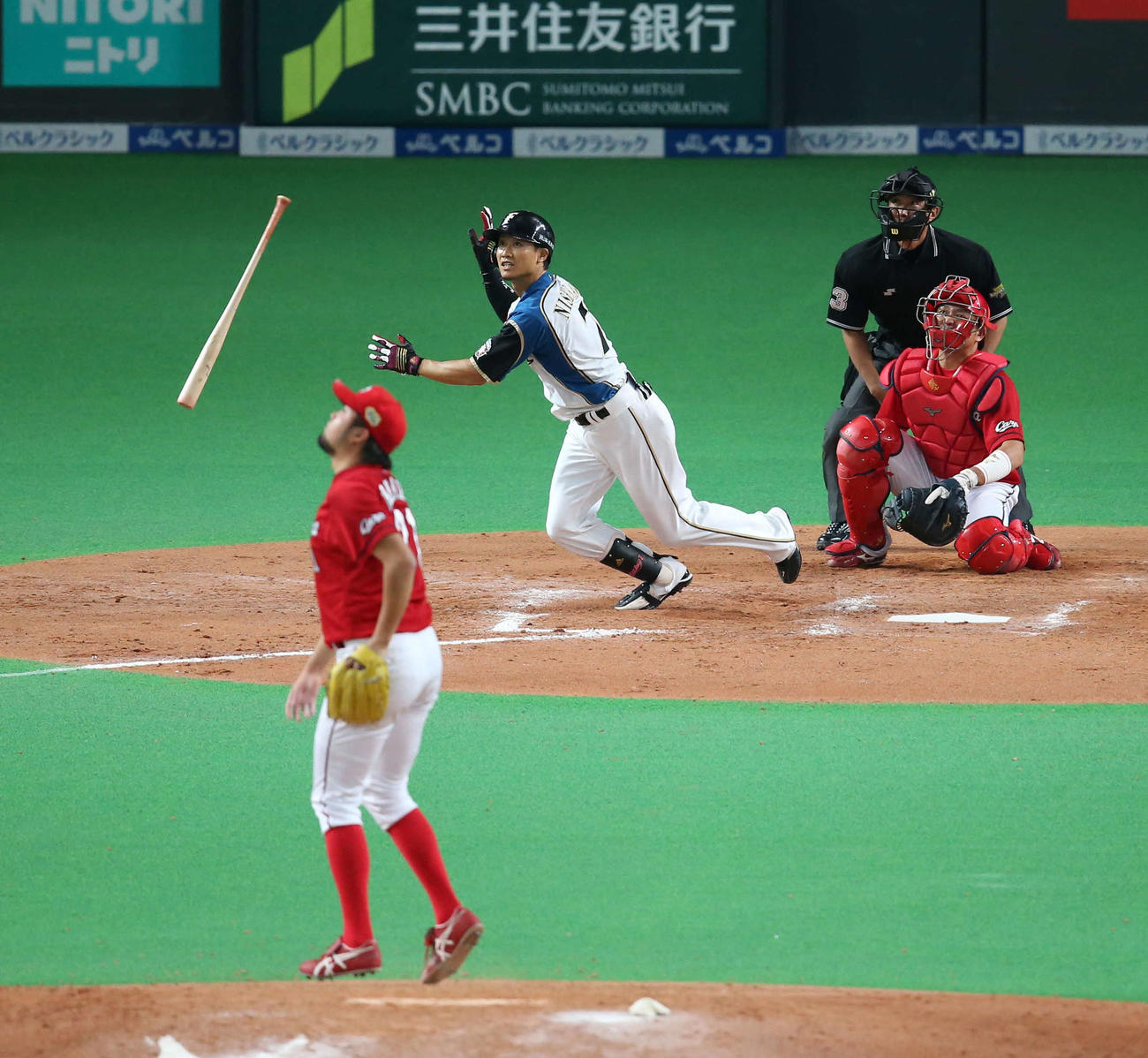 2016年10月27日　SMBC日本シリーズ2016第5戦でサヨナラ満塁本塁打を放った西川