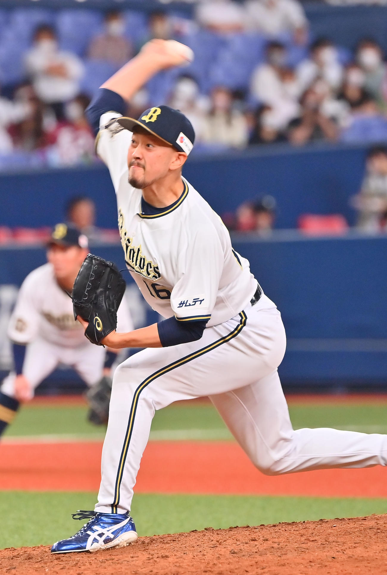 オリックス対楽天　9回表に登板するオリックス平野佳（撮影・和賀正仁）