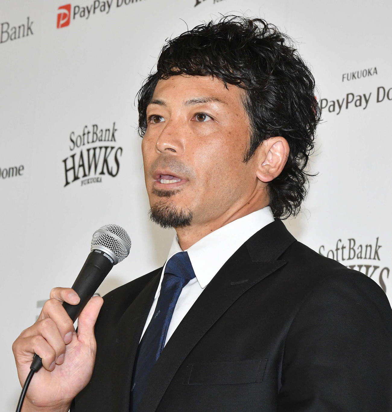 退団会見を行った松田（撮影・岩下翔太）