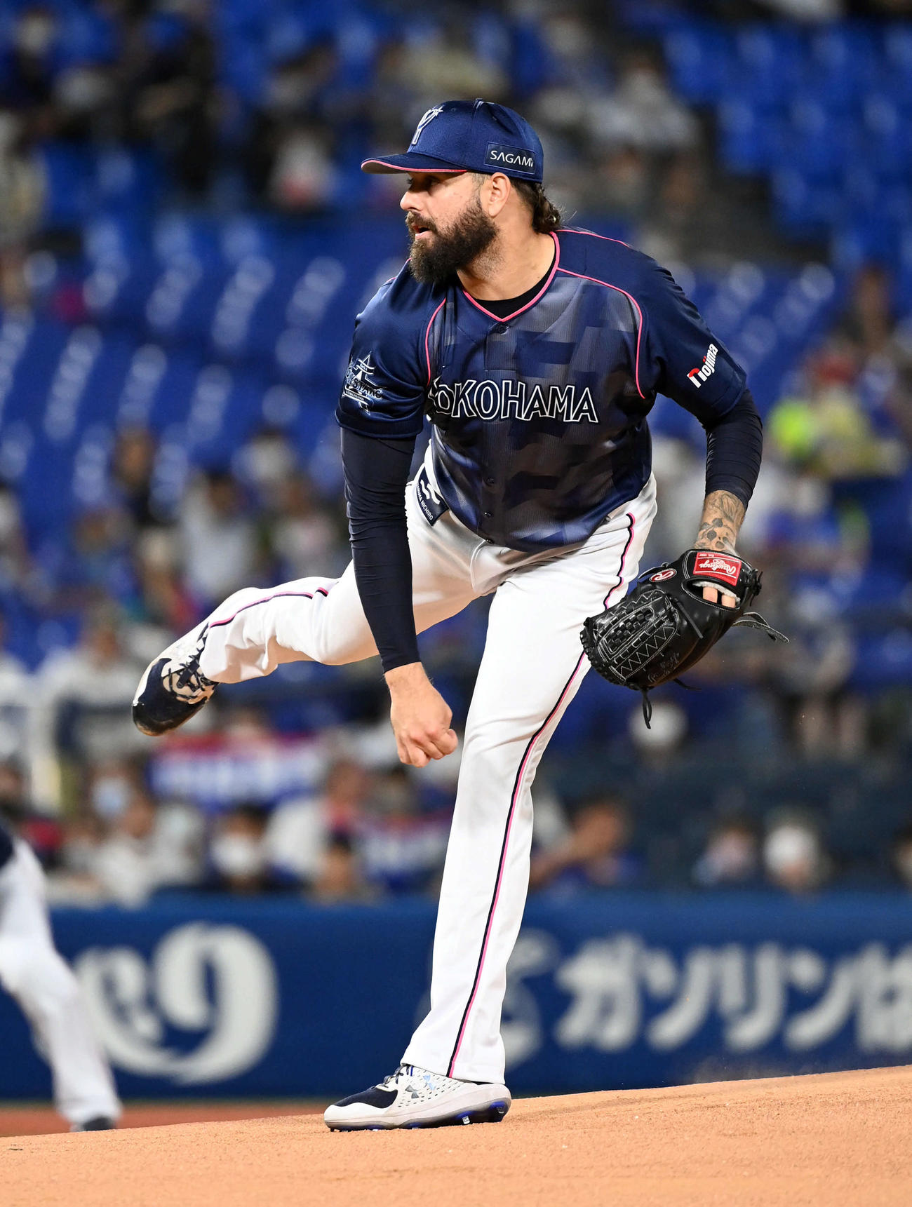 DeNA対中日　DeNAの先発DeNAガゼルマン（撮影・たえ見朱実）