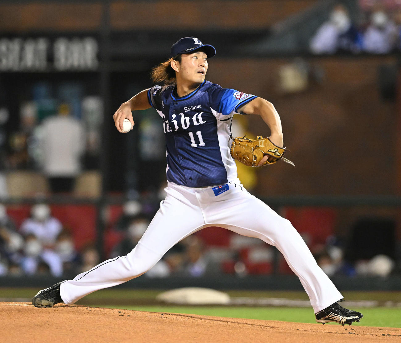楽天対西武　西武先発の今井（撮影・滝沢徹郎）