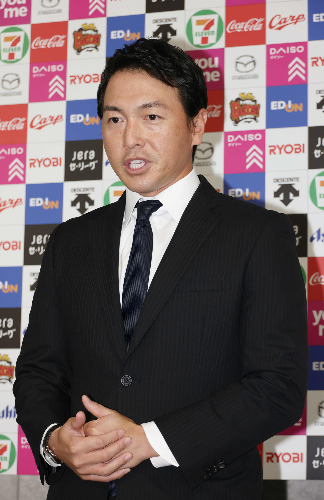 トレードで古巣巨人への移籍が決まった広島長野（撮影・加藤孝規）
