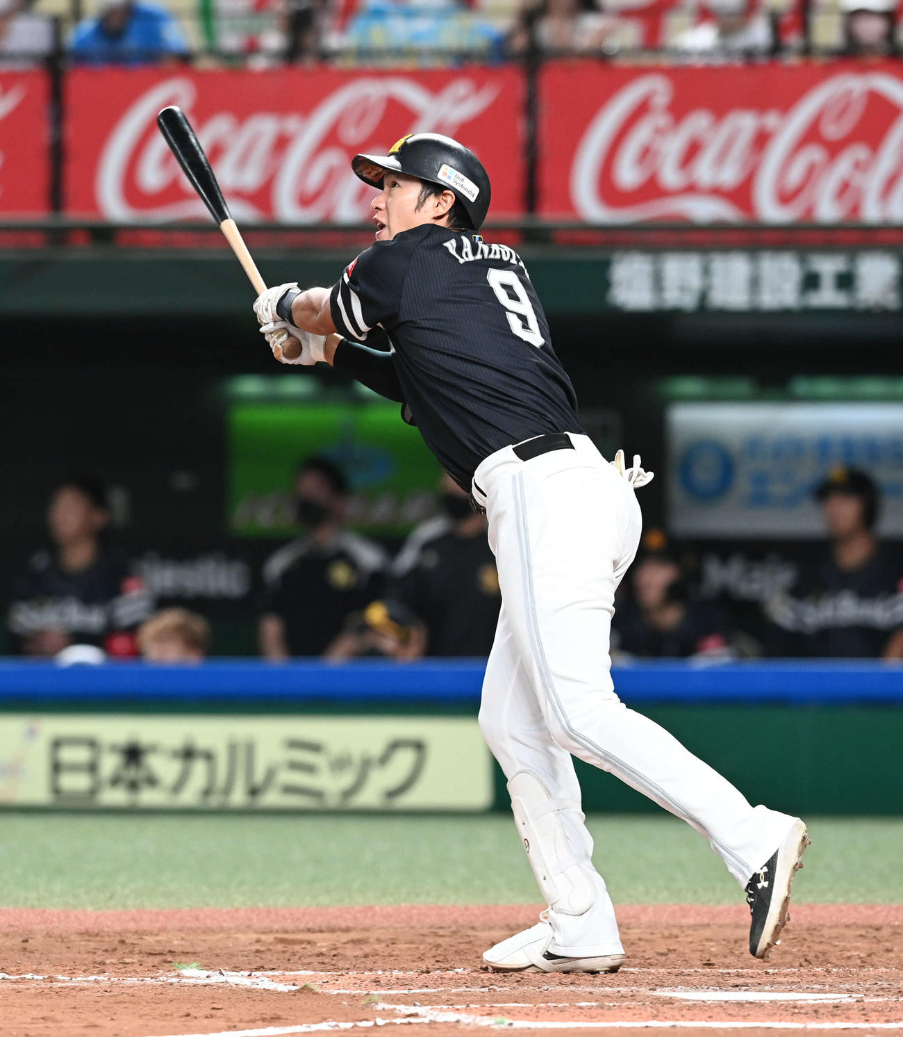 西武対ソフトバンク　9回表ソフトバンク1死、柳田は左越え同点ソロ本塁打を放つ（撮影・山崎安昭）