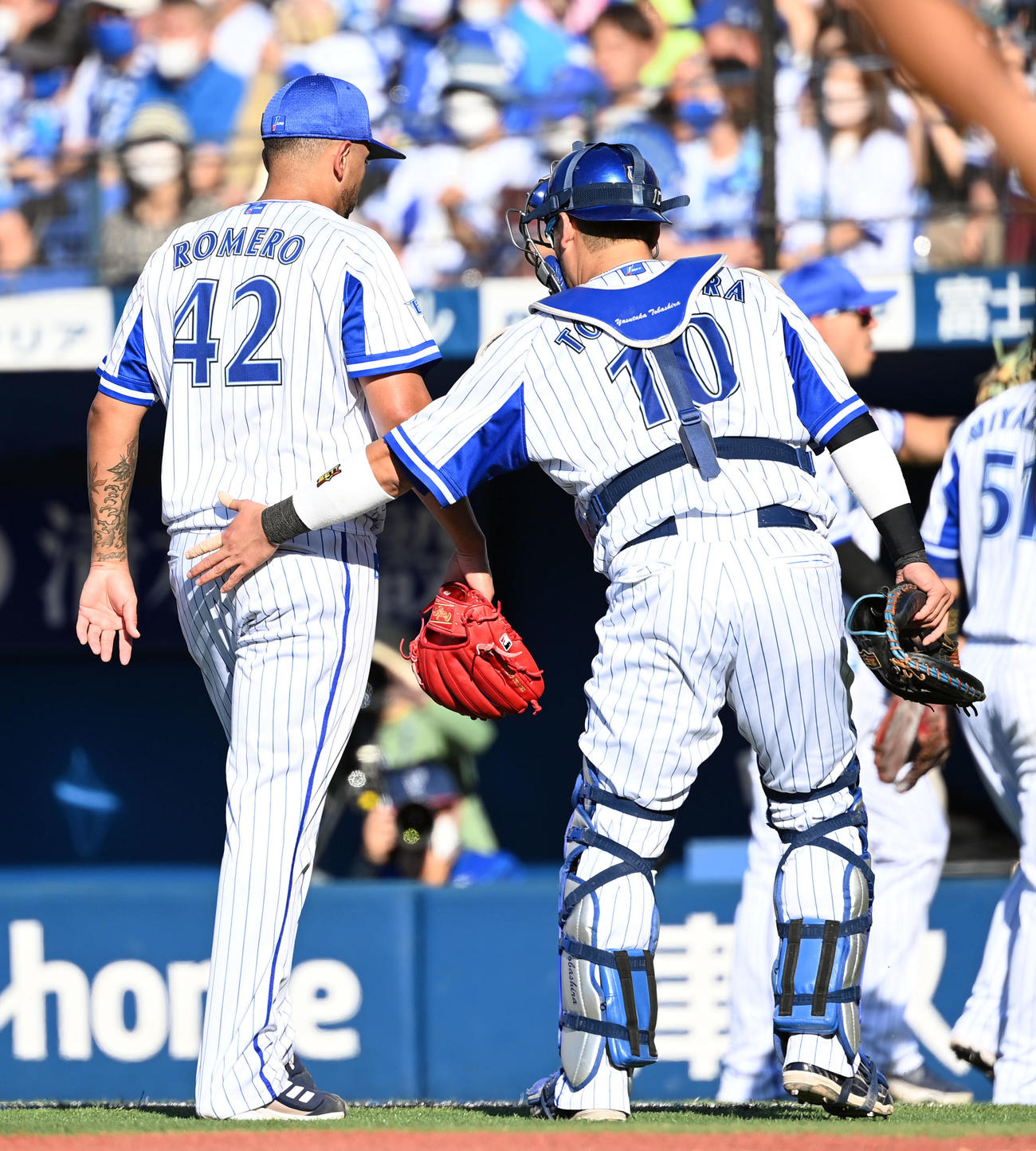 DeNA対巨人　3回からマウンドに上がり、2失点のDeNAロメロ（撮影・たえ見朱実）