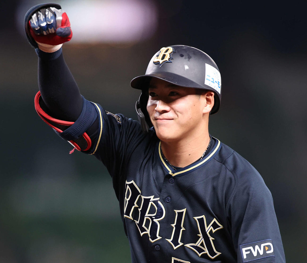 オリックス来田涼斗（2021年9月10日撮影）