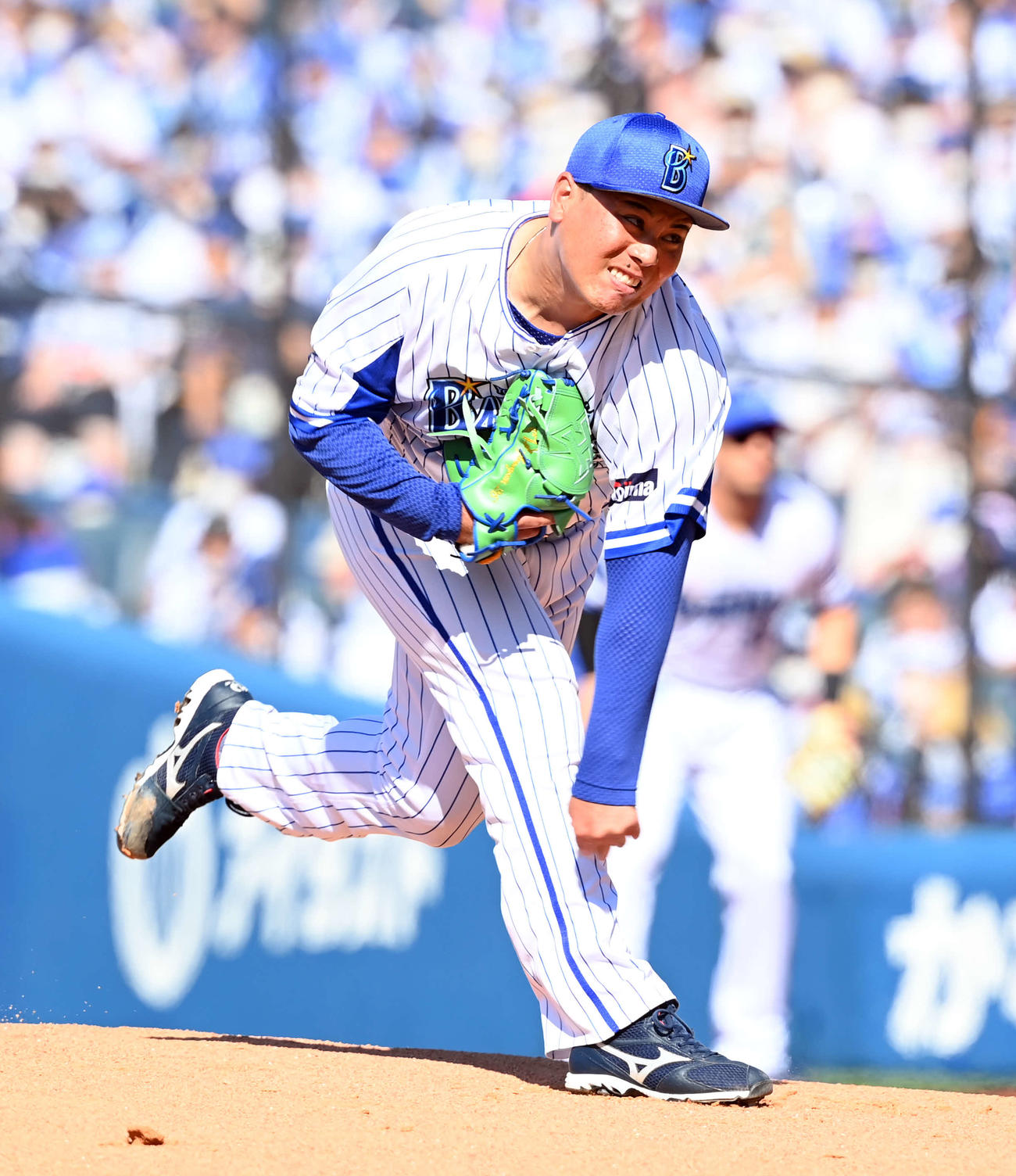 DeNA対巨人　DeNAの先発浜口（撮影・たえ見朱実）