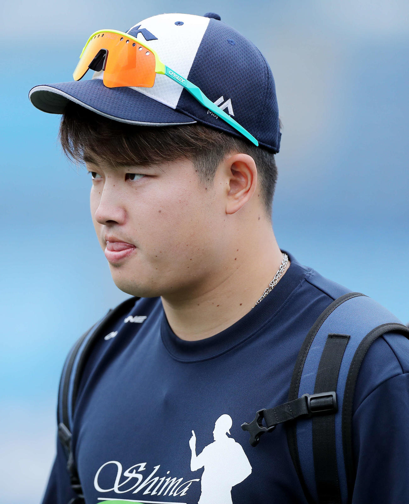 ヤクルト対DeNA　試合前、練習に臨むヤクルト村上（撮影・河田真司）
