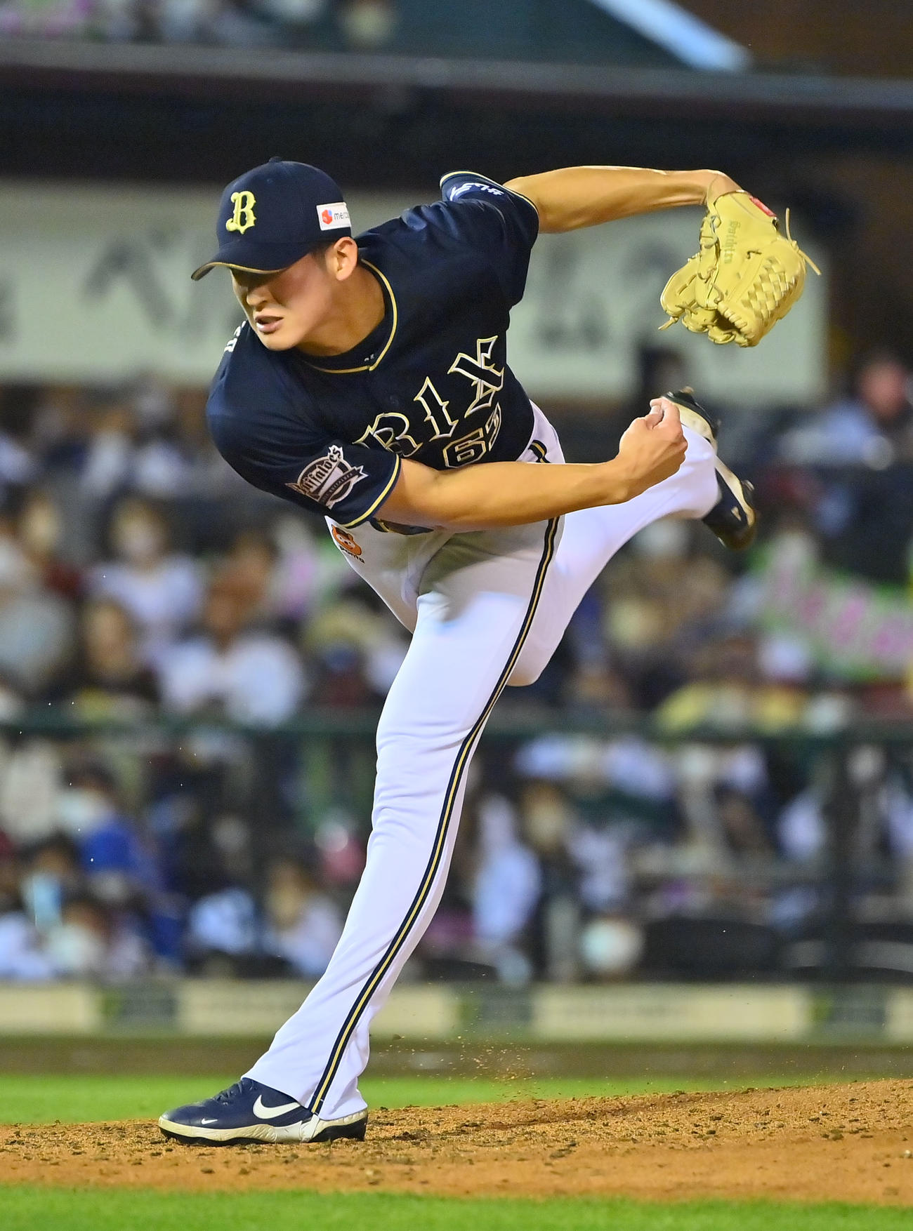 オリックス山崎颯一郎（2022年10月2日撮影）