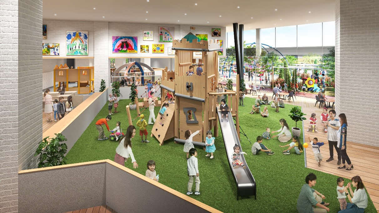 日本ハムの新球場にできるリポビタンキッズPLAYLOT by BorneLundのイメージ図（C)H.N.F.