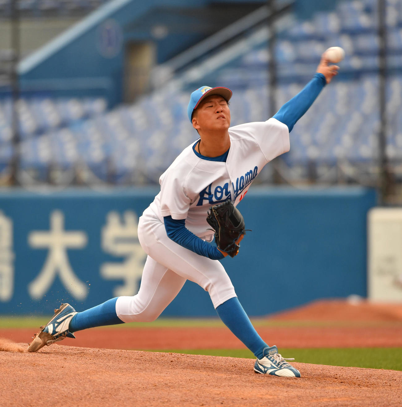 青学大対中大　先発した青学大・北村（撮影・柴田隆二）