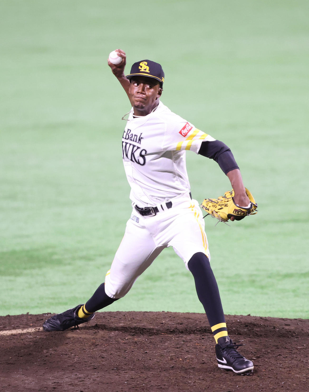 紅白戦に登板したマイロン・フェリックス（撮影・梅根麻紀）