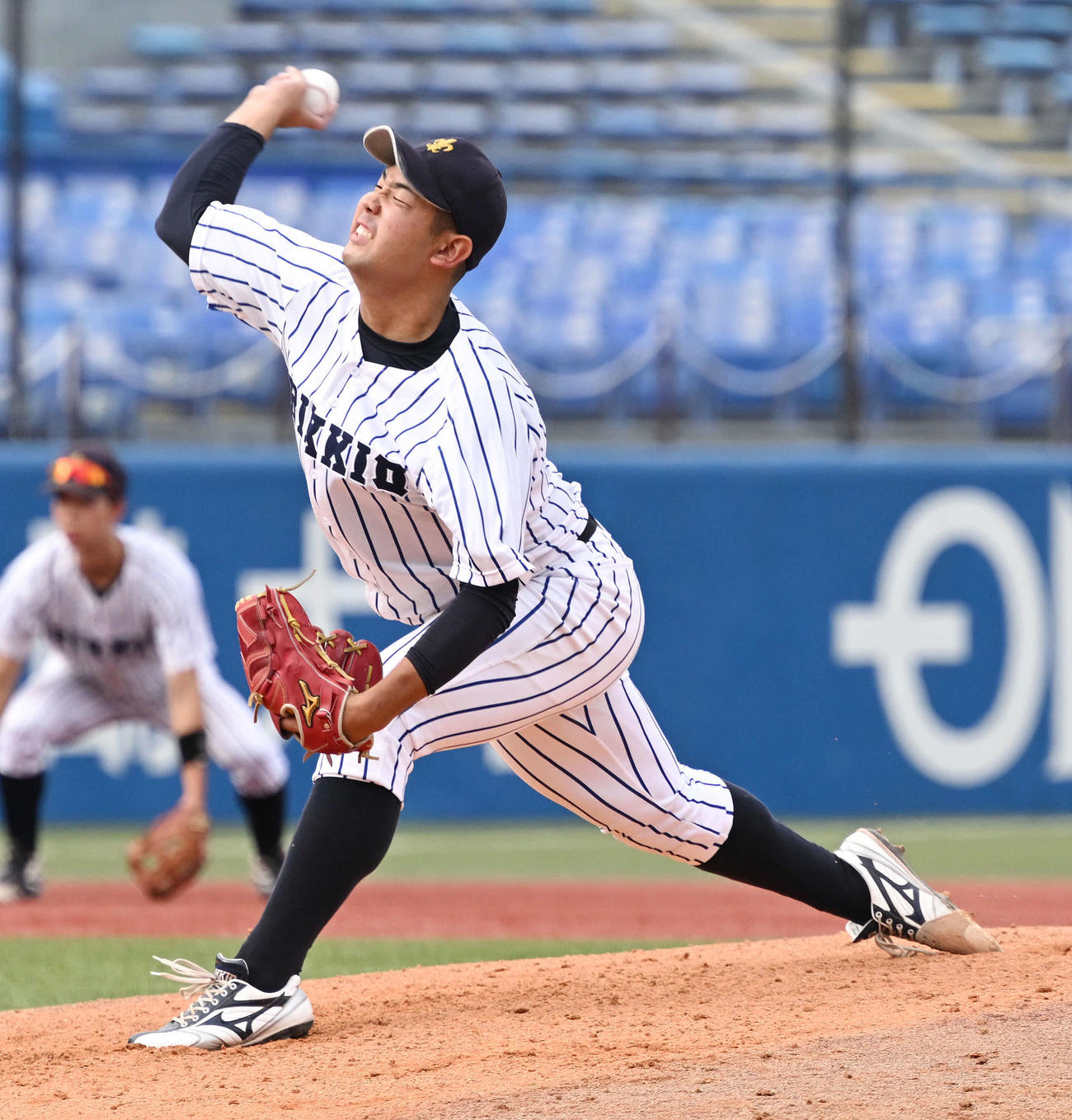 立大対東大　立大先発の池田（撮影・滝沢徹郎）