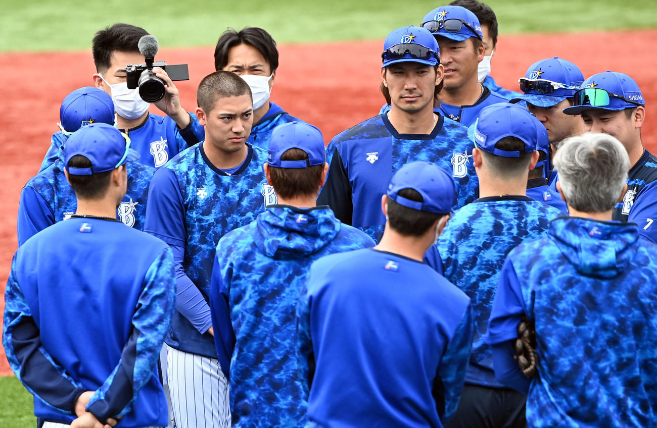 DeNA対阪神　丸刈り頭で登場したDeNA森（撮影・たえ見朱実）