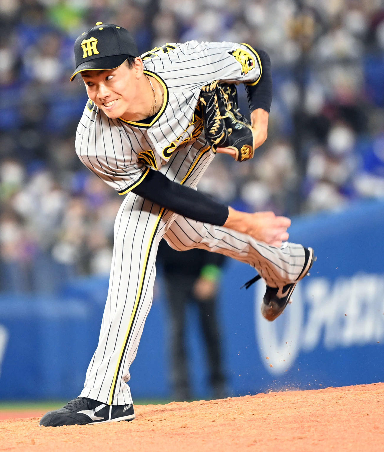 8日のDeNA戦で8回途中からマウンドに上がった阪神湯浅