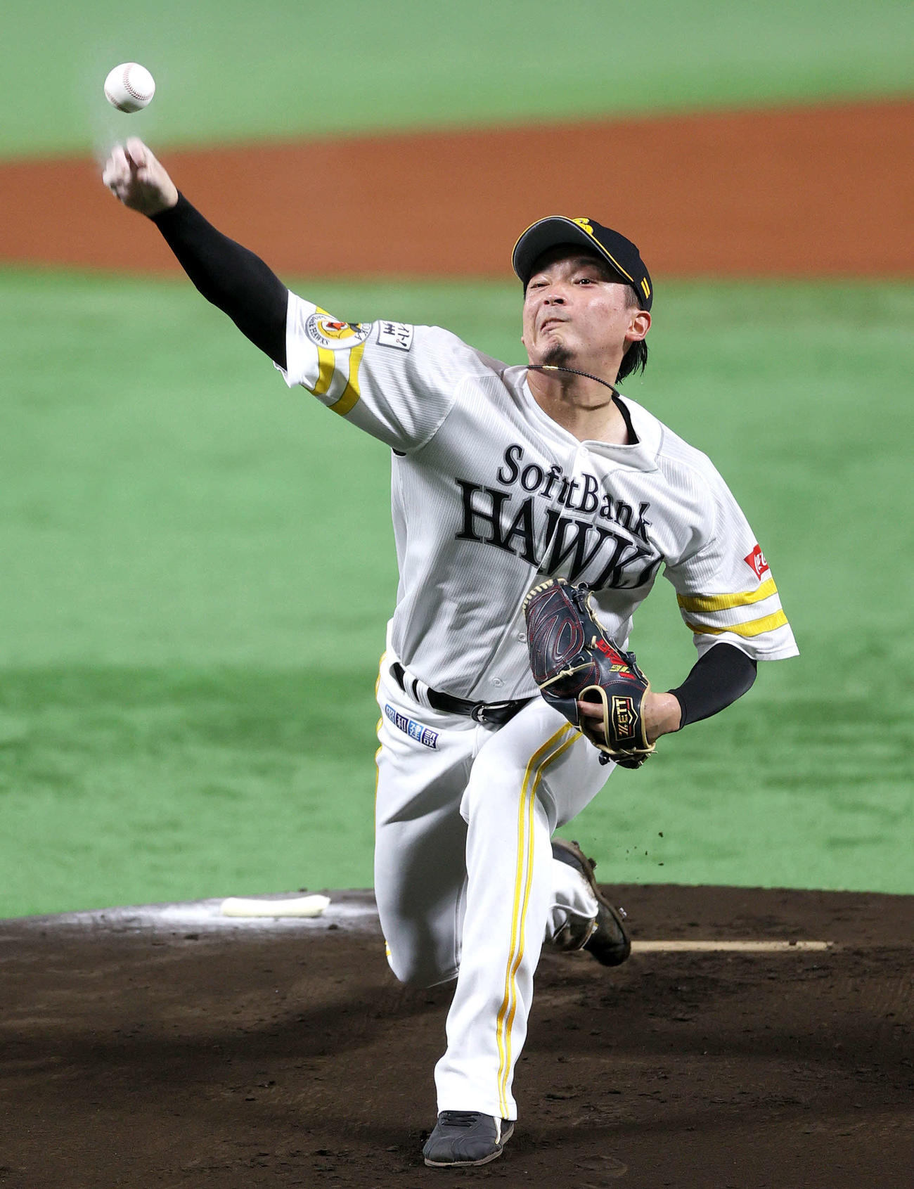 ソフトバンク対西武　ソフトバンク先発の東浜巨（撮影・上山淳一）